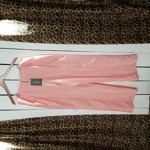 Pretty Little Thing Women's Pants Wide Leg Size 18 Pink Wide Leg Belted